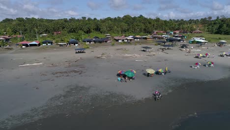 view from above la barra beach, colombian pacific, juanchaco within a national natural park