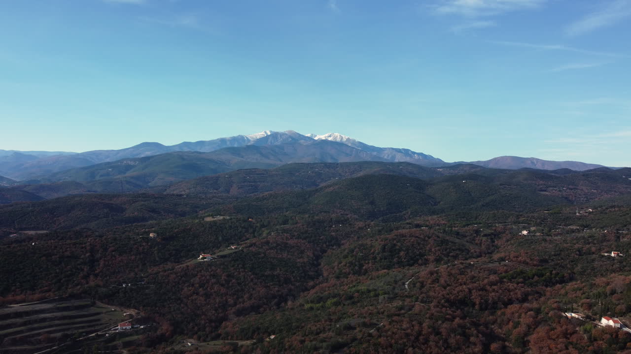 Mountainous Landscape with Snow-capped Peak