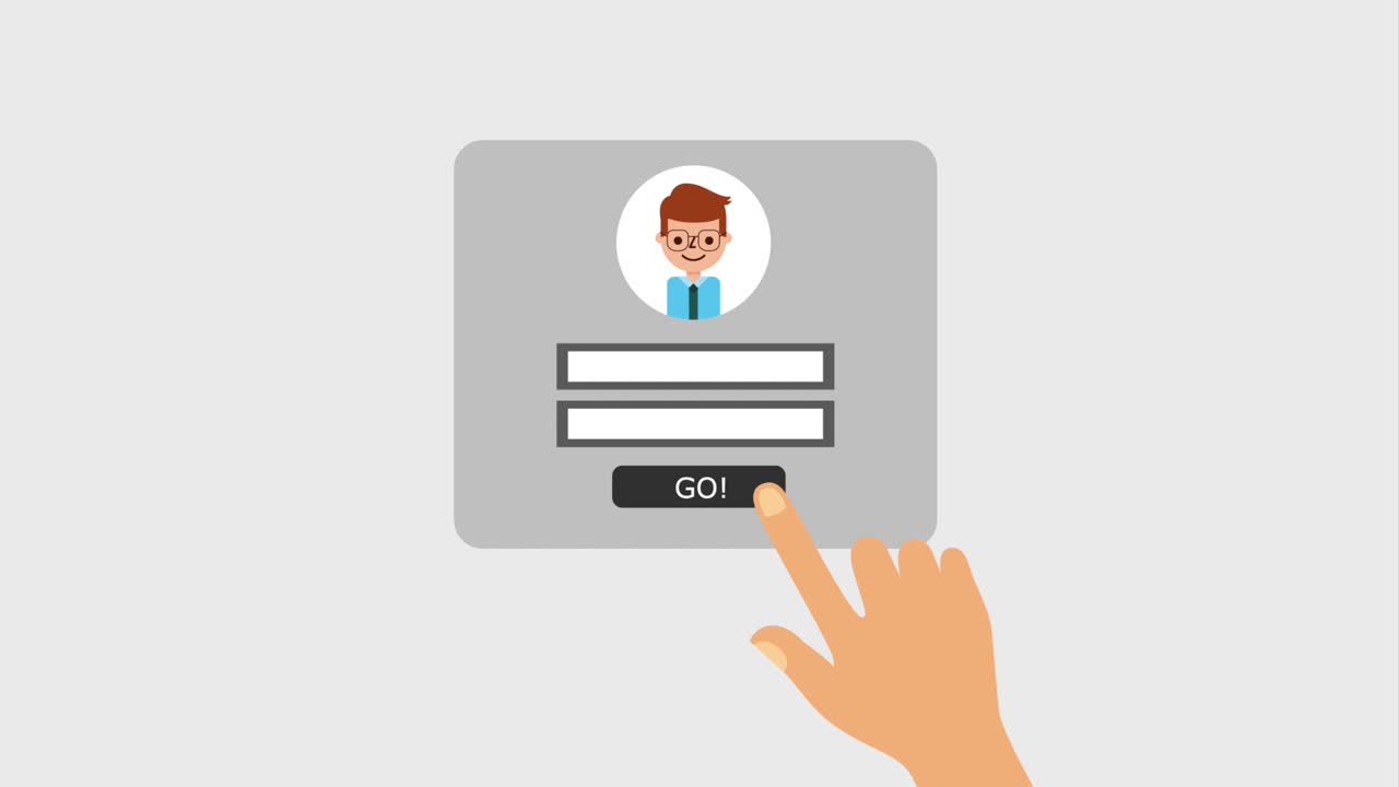 inicio de sesión a mano entrar en el acceso a la pantalla