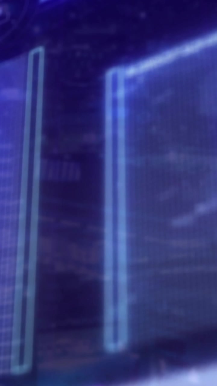 Abstract Digital Background with Glowing Blue Lines and Grid
