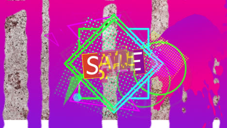 Animation-of-sale-text-over-abstract-background