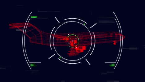 Animation-Einer-Technischen-3D-Zeichnung-Eines-Flugzeugmodells