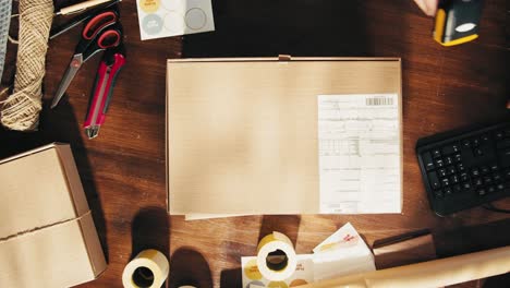 preparing packages for shipping