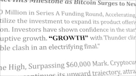 growth news headline in different articles