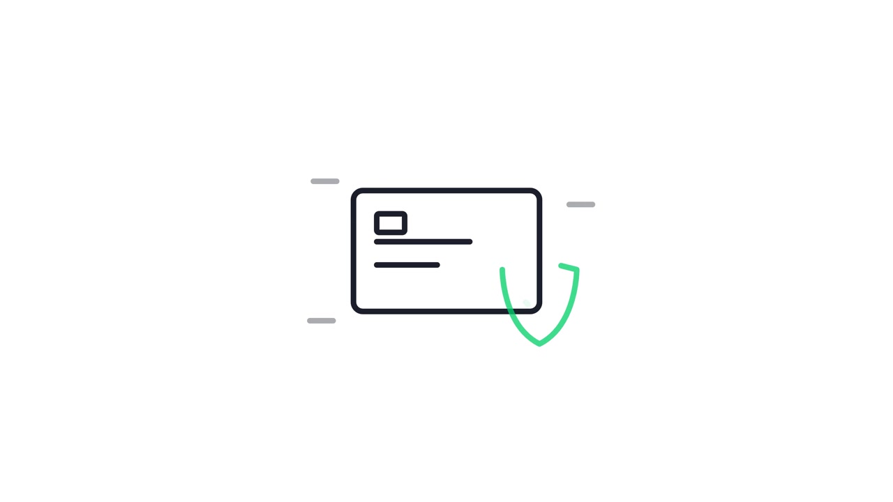 Animated Credit Card Icon with Security Shield