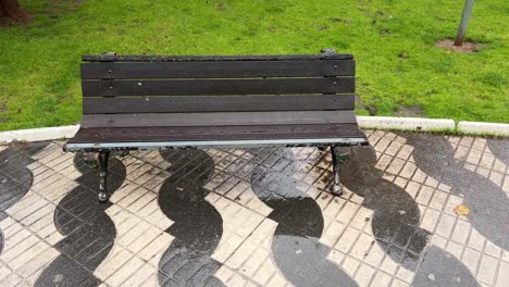 wet bench during the rain