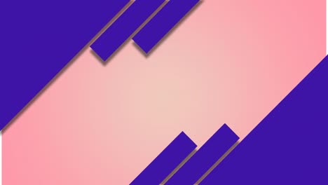 animation of blue shapes moving with copy space on pink background