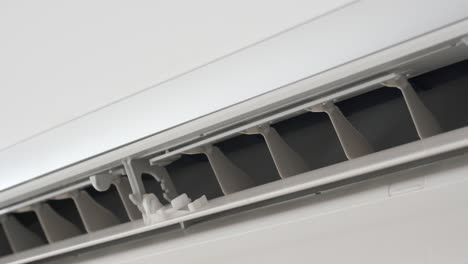 close-up view of an air conditioner vent