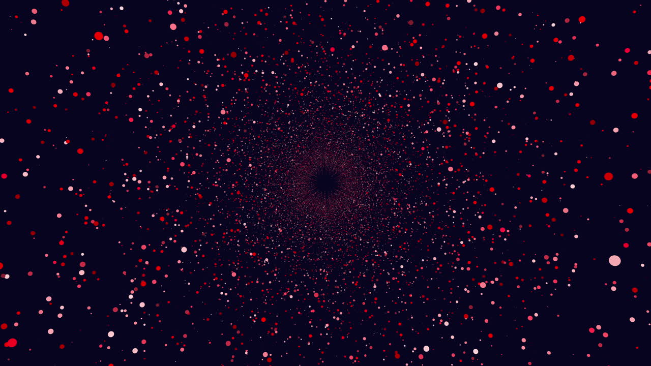 원 속 에 있는 네온 점 들