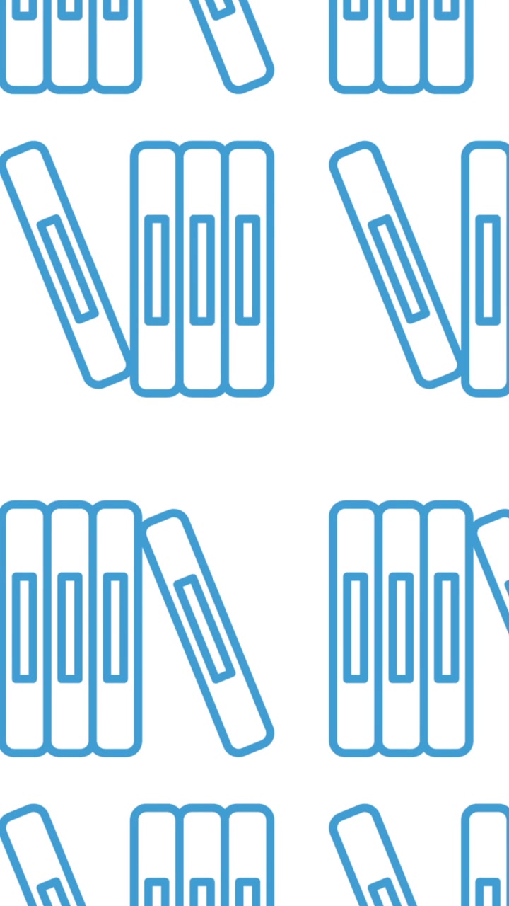 Animation of school items icons moving on white background