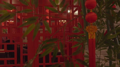 chinese new year restaurant bamboo window