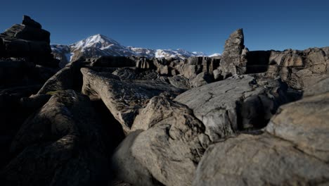 rock and stones in alps mountains