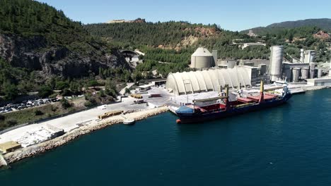 large cement factory near sea