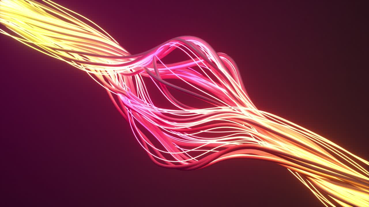 추상적인 네온 선