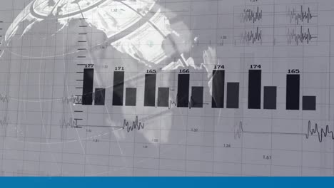 Animación-Del-Procesamiento-De-Datos-Sobre-El-Globo-Terráqueo-Y-Los-Billetes.