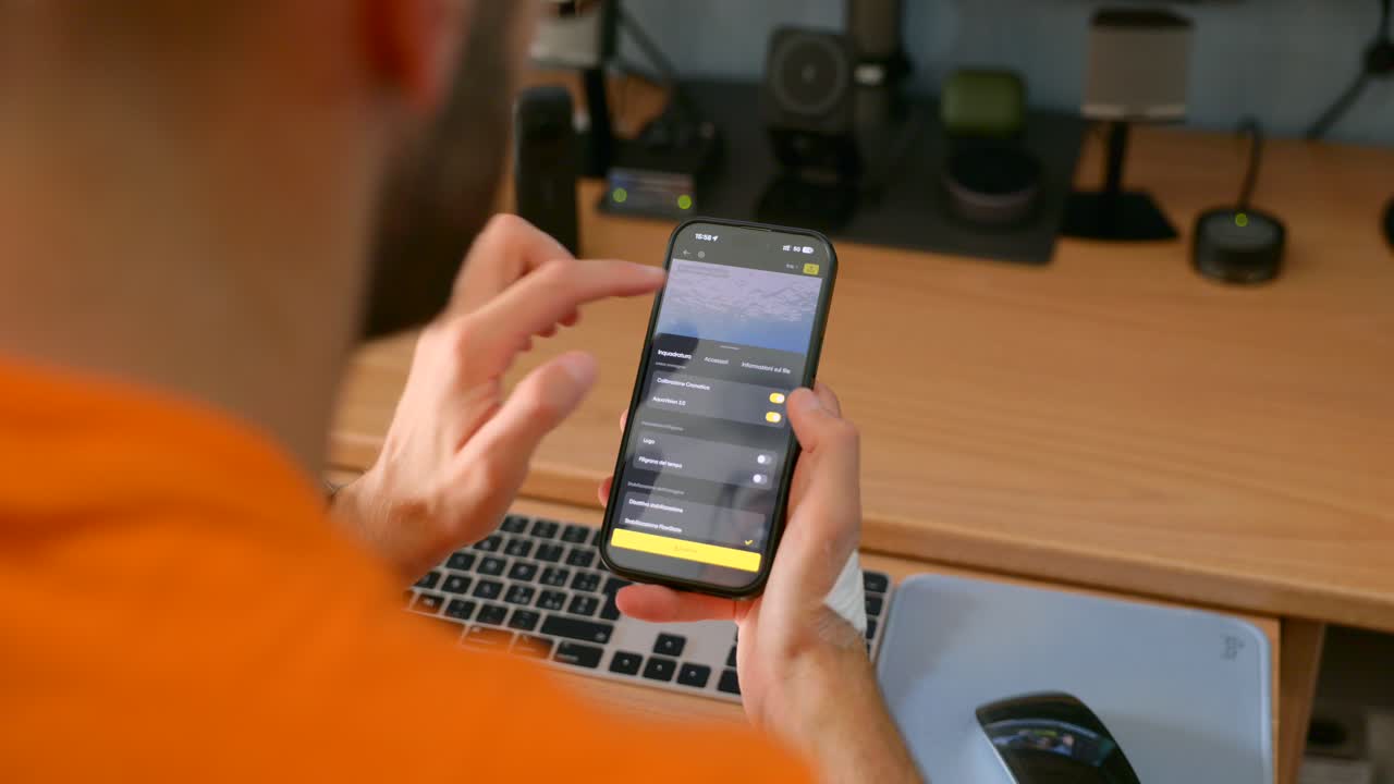 Content creator editing video on smartphone with Insta360 application
