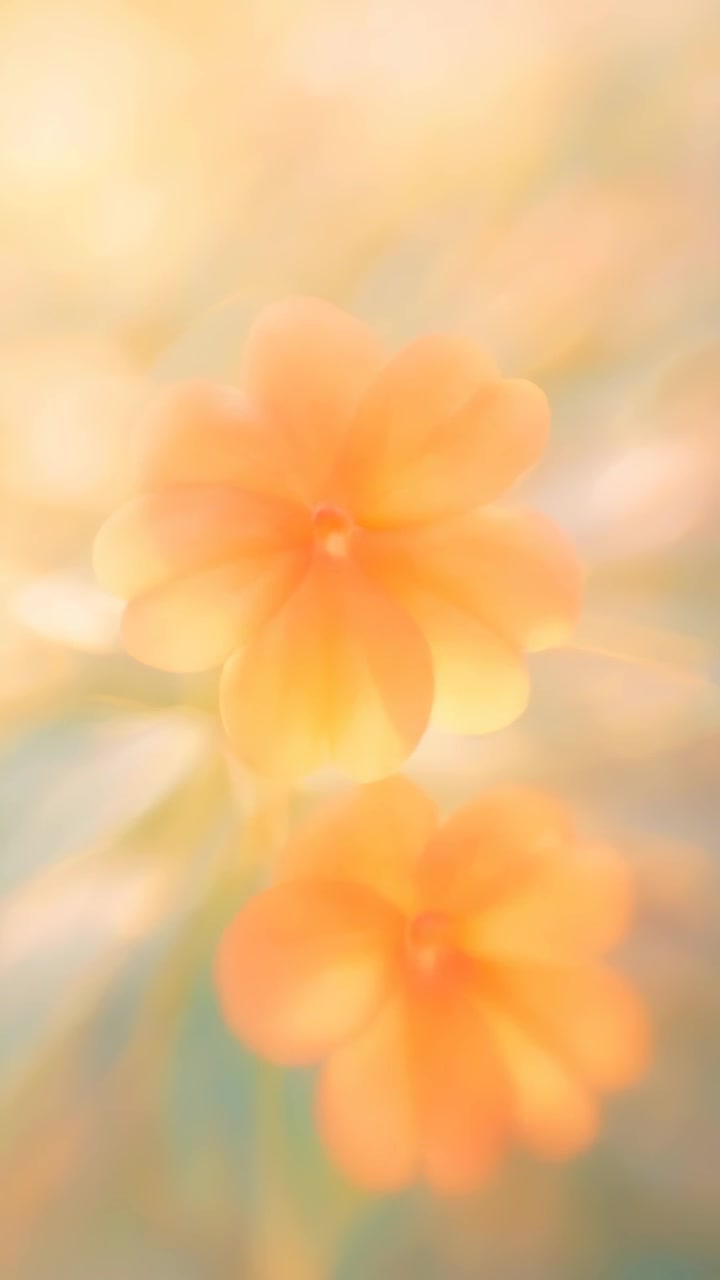 Soft Focus Orange Flowers in Dreamy Sunlight