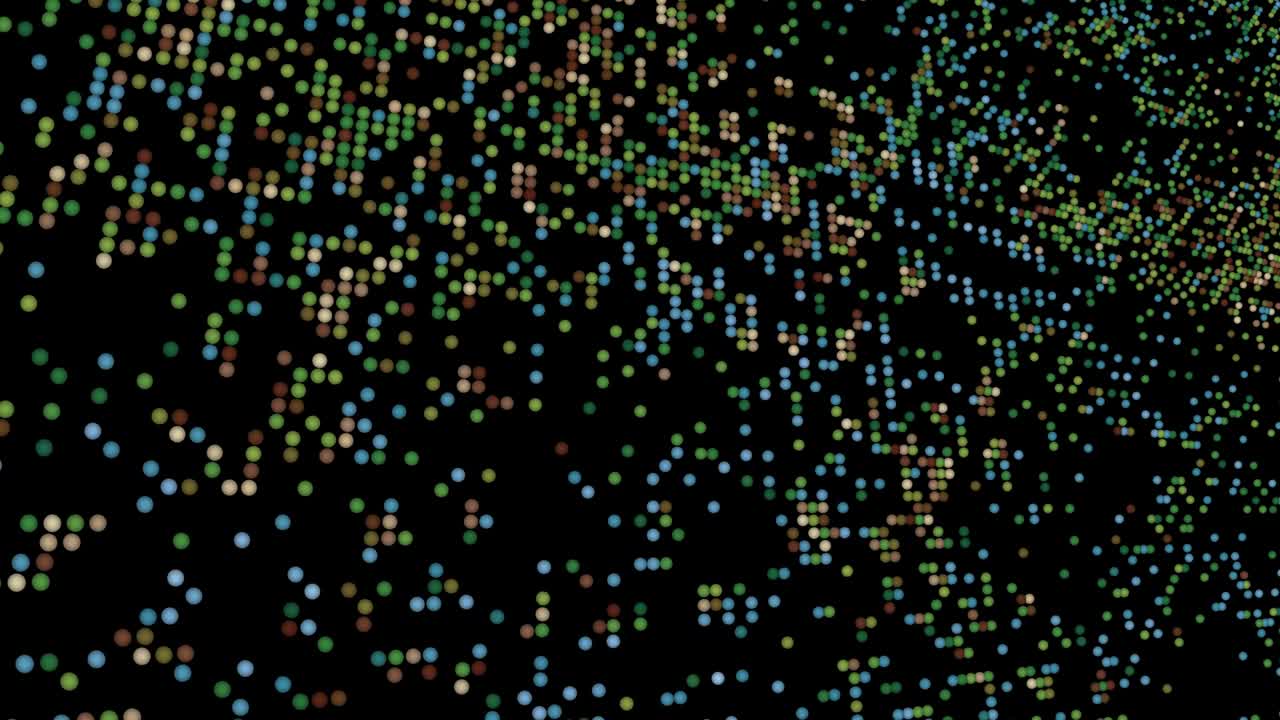 3d 추상 디지털 스포트 라이트 빨리 박이는 검은 화면에 신선한 지평선 톤 색상