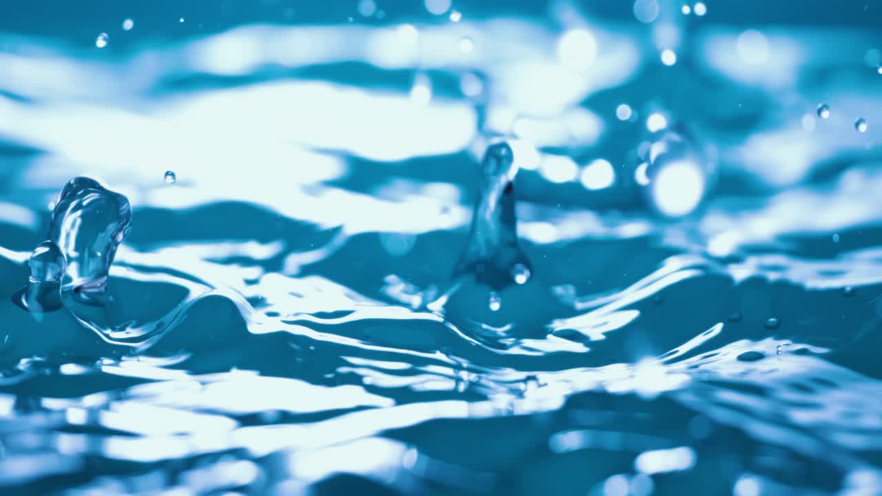 Rain water drops falling in super slow motion. Shot on super slow motion camera 1000 fps.