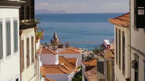 ocean seen from the city hills in funchal, madeira