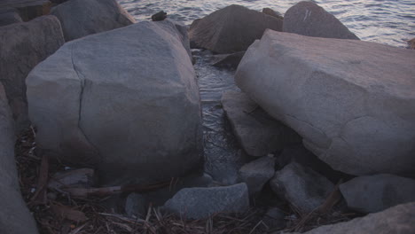 La-Marea-Pacífica-Entre-Rocas-Junto-Al-Mar