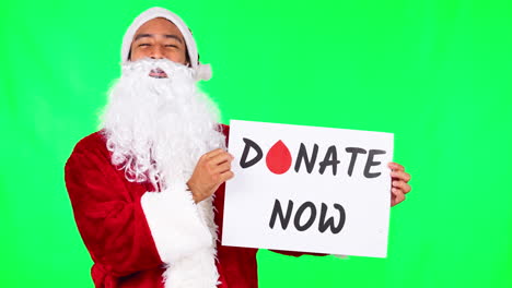 Christmas,-poster-and-blood-donation-with-santa
