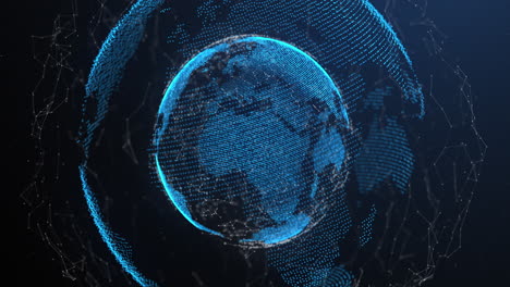 red de conexiones en todo el mundo contra un fondo azul