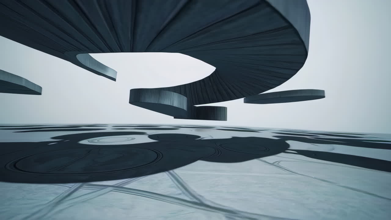 Abstract Futuristic Architectural Interior Design