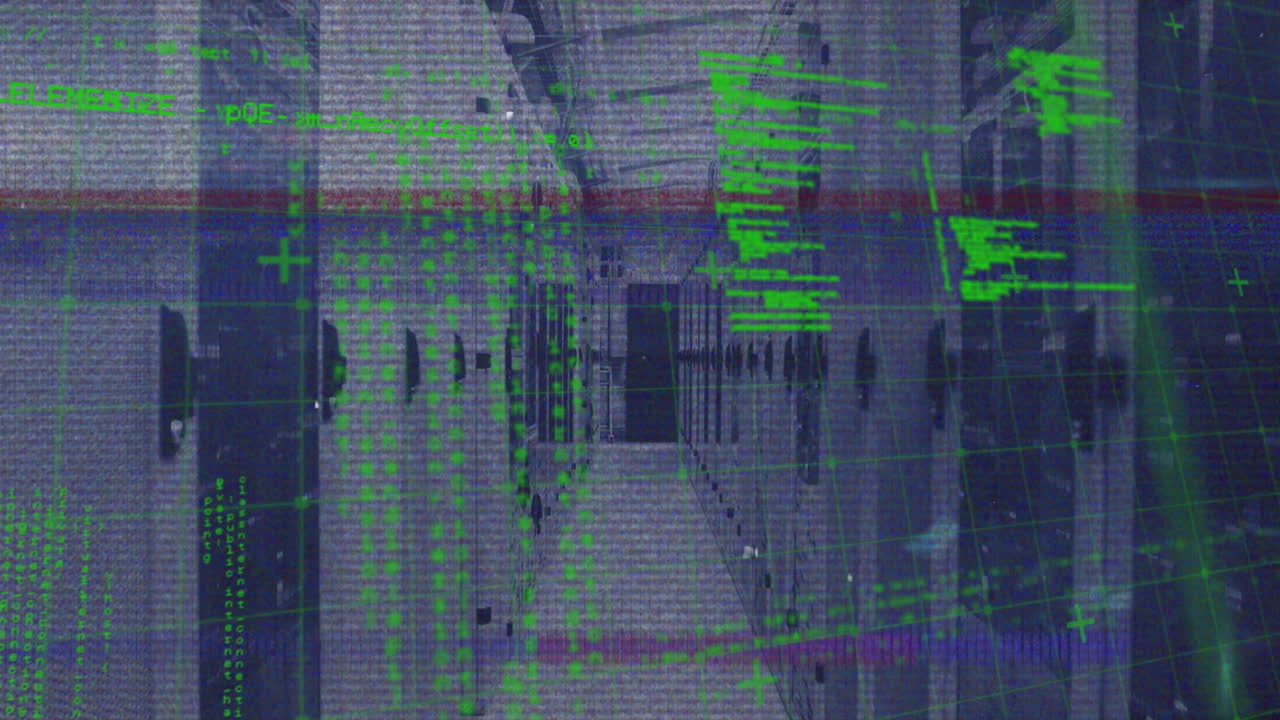Animation of data processing over computer servers