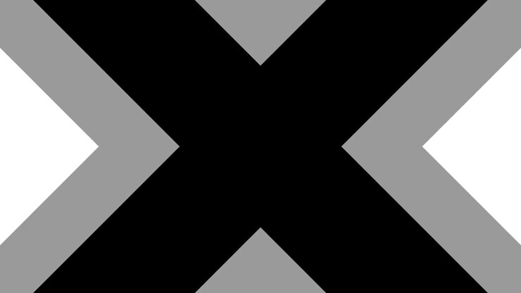 Abstract Graphic Animation of an X Shape Transitioning to Black