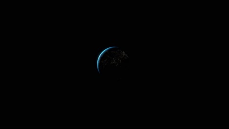 4k planet earth on black background