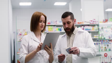 pharmacists working indoors