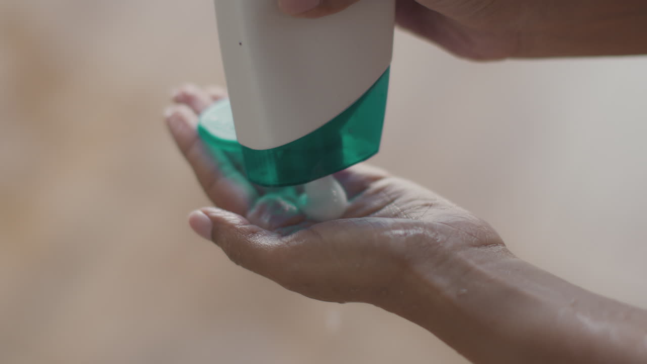 aplicación de la loción