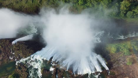 las cataratas victoria de zimbabue vista aérea de arriba hacia abajo 4k 03