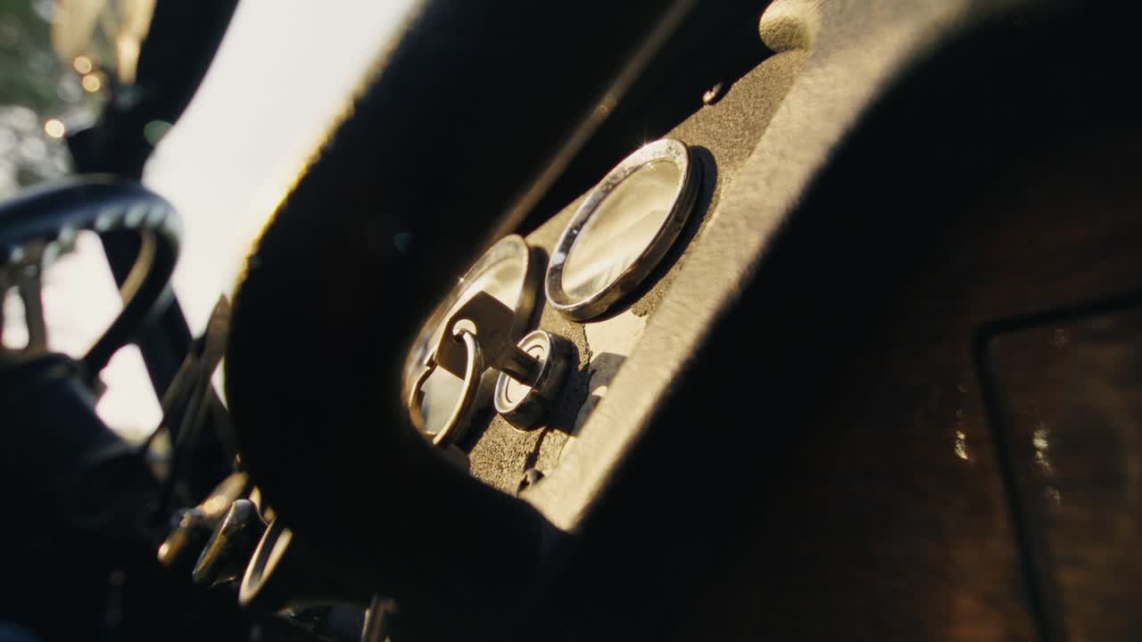 Vintage Car Interior Close-up