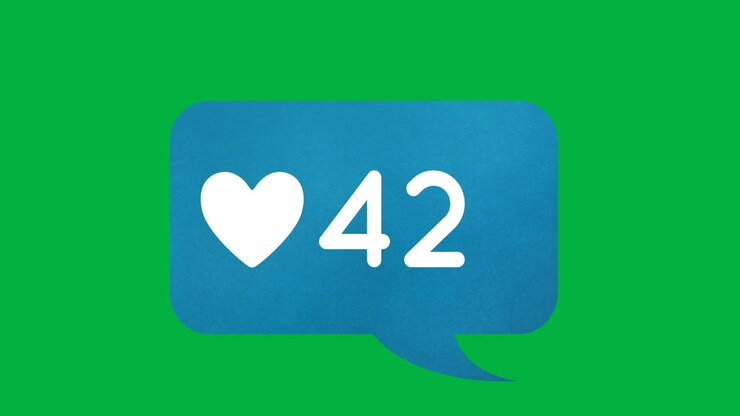Numero crescente di mi piace o cuori 4k