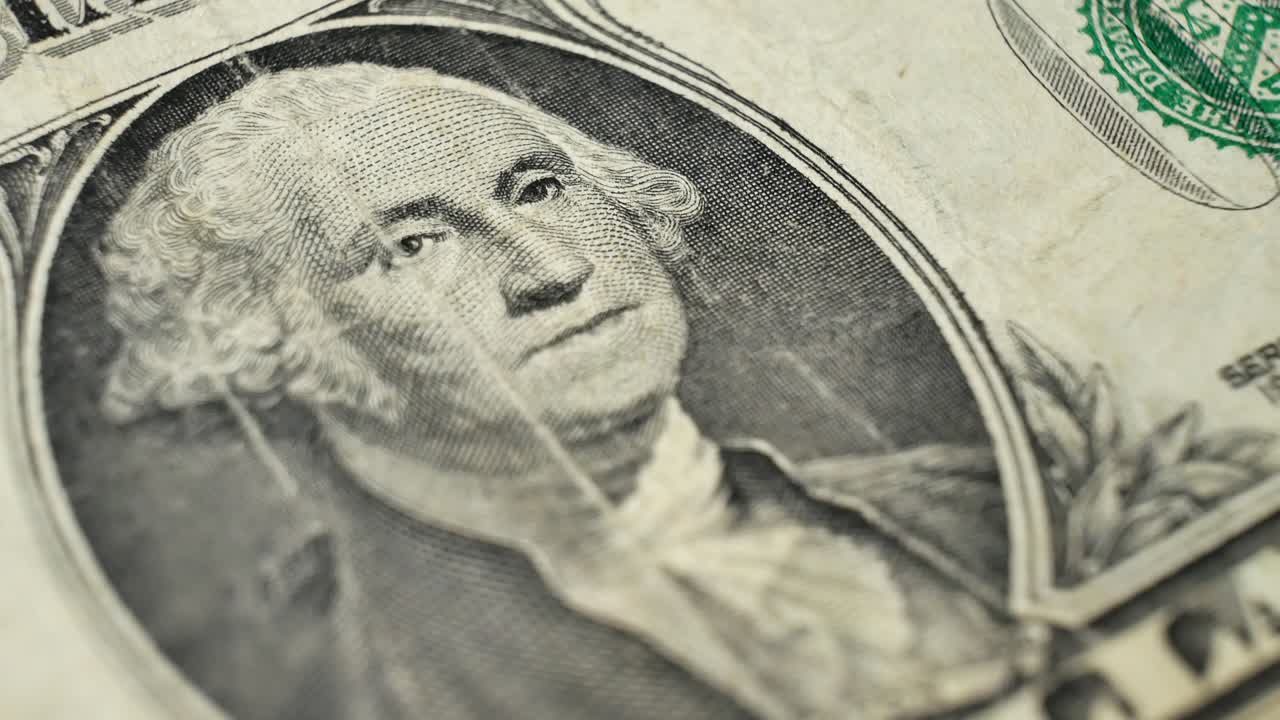 un dólar y george washington