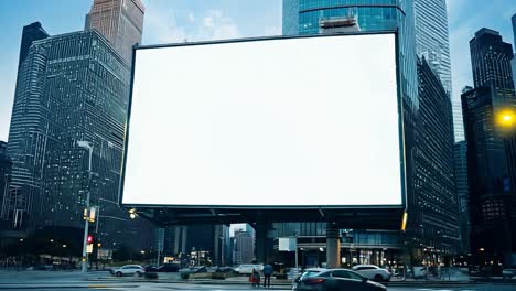 empty billboard in a busy city