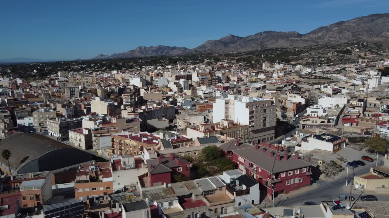 Panoramica aerea della città di Crevillente, Spagna