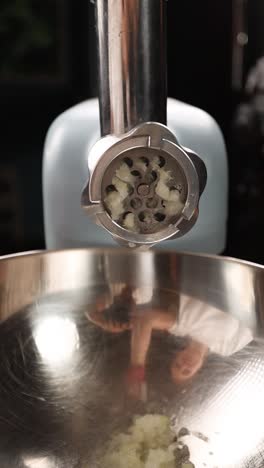 grinding garlic with a food processor