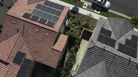 solar panels installed on roofs of tustin houses, united states