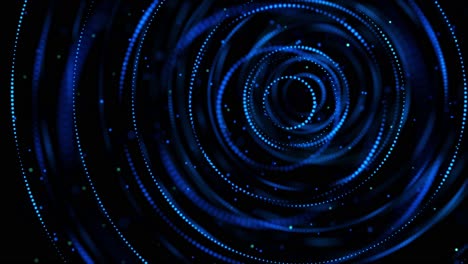 círculos azules abstractos con puntos brillantes en el fondo