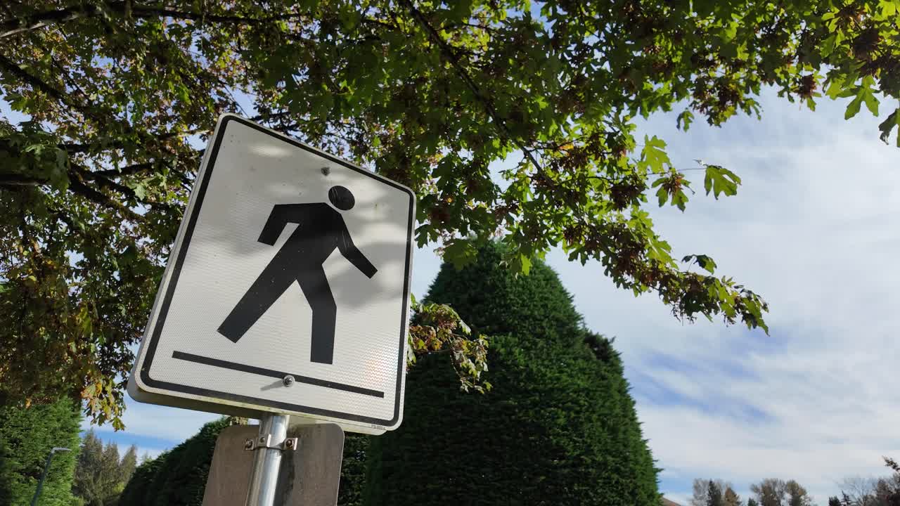 Camera movement of quiet city street scene with 4k resolution