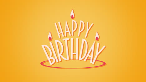 primer plano animado feliz cumpleaños texto sobre fondo de vacaciones 19