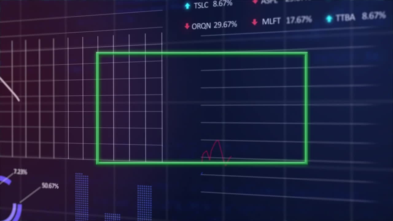 Analyzing financial data, person reviewing graphs and charts with fluctuating lines