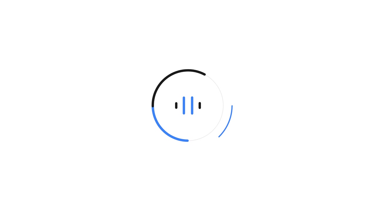 Abstract Animated Voice Assistant Loading Icon
