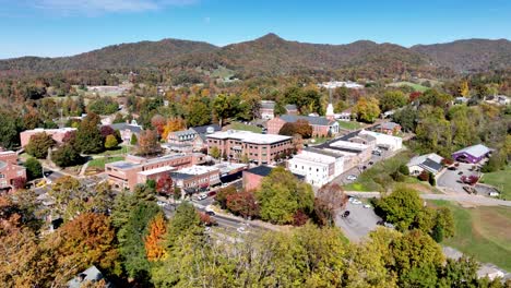 aerial-town-of-mars-hill-nc,-north-carolina