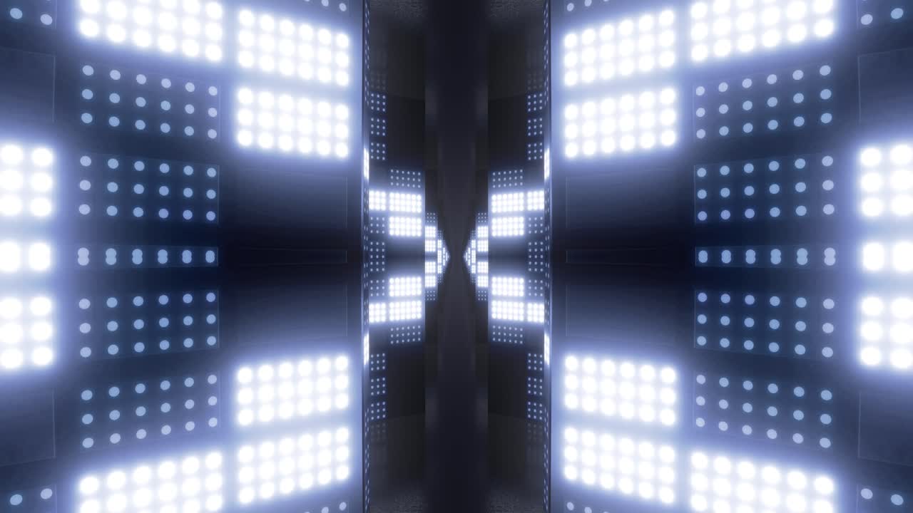 Abstract Glowing LED Tunnel