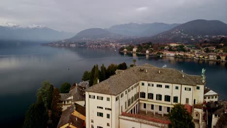 above the town of orta san giulio on orta lake