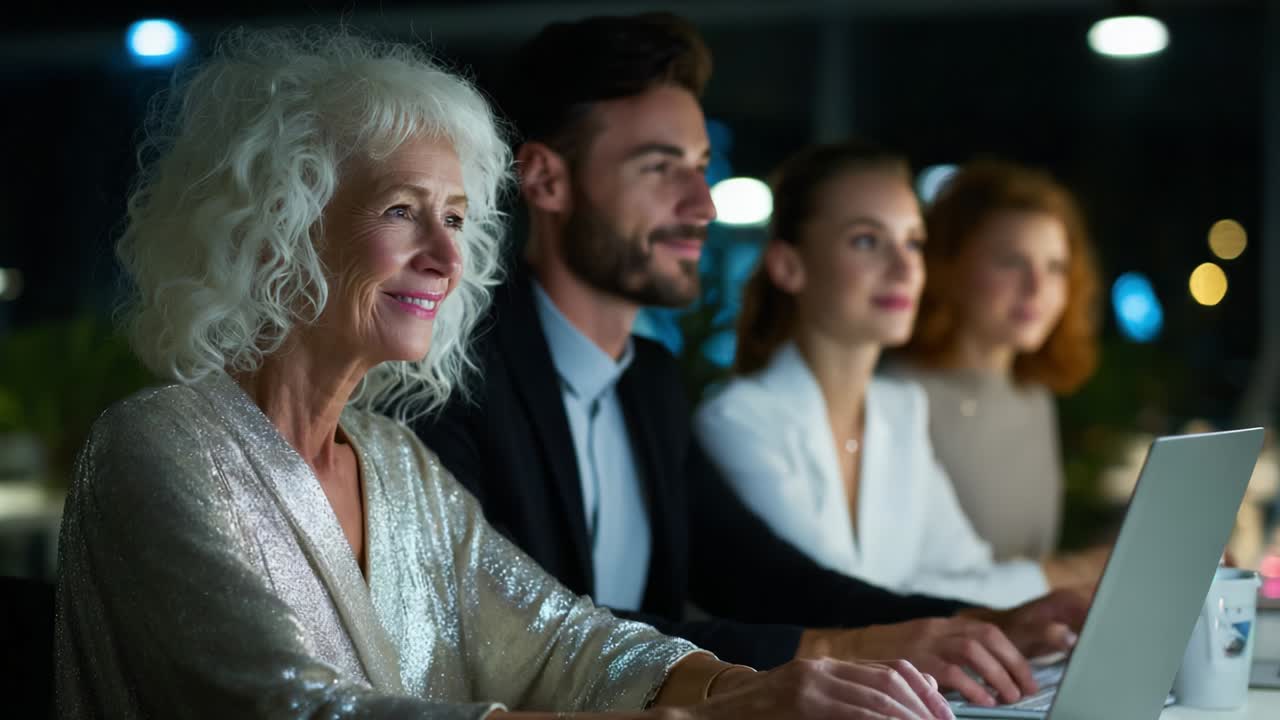 Diverse Team Working Together in Office